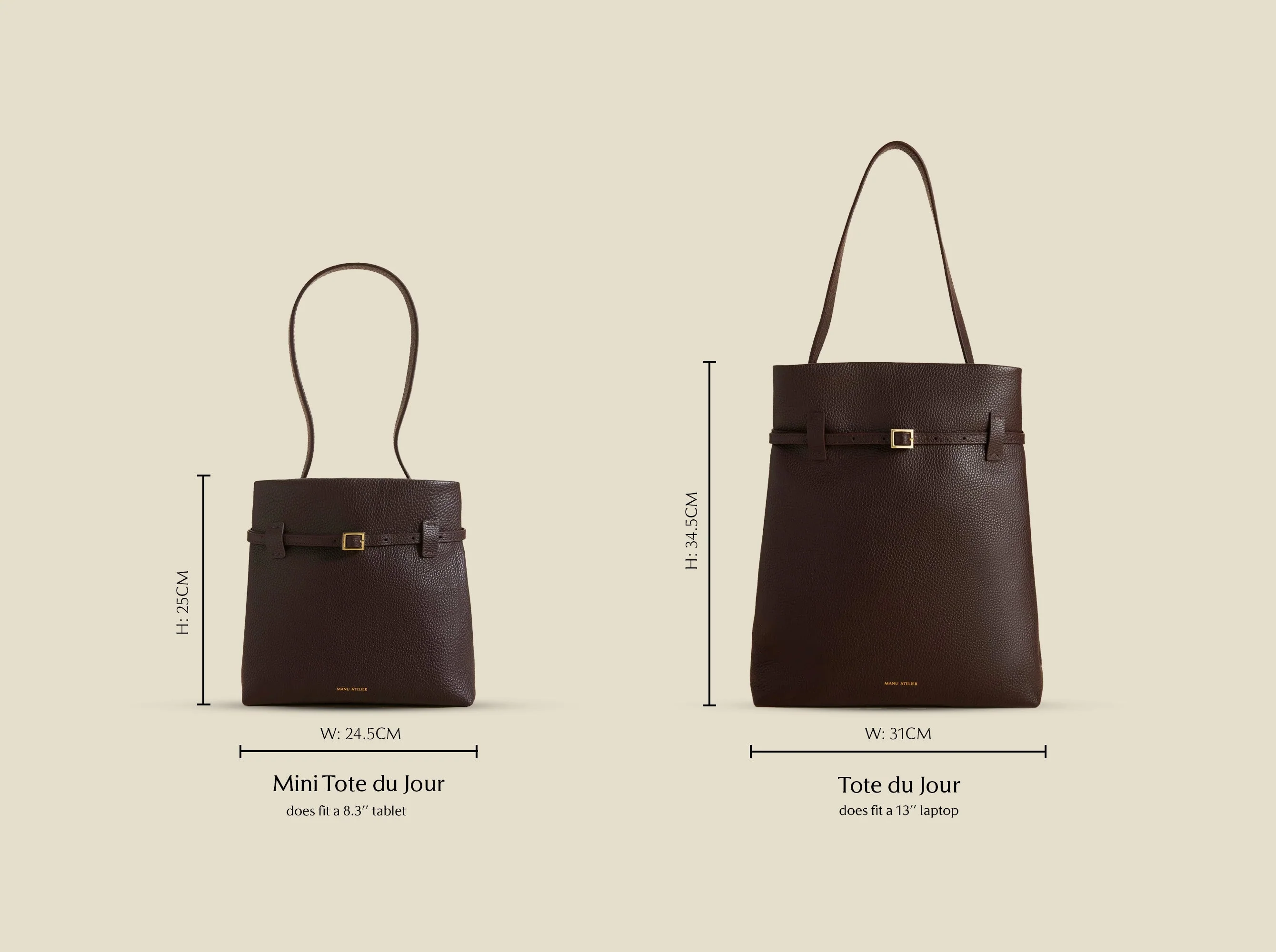 Mini Tote du Jour Deep Brown - Image 3