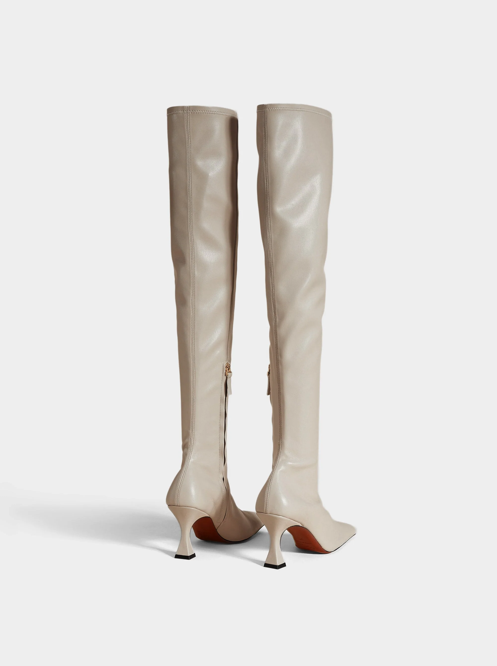 Over Knee High Duck Boots Light Grey - Image 3